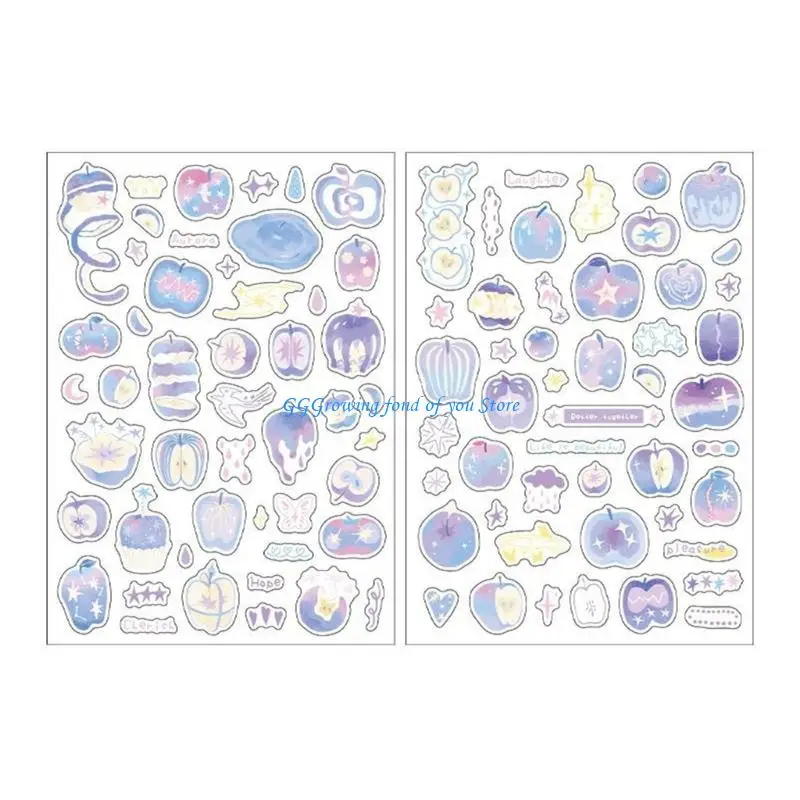 

H9EB DIY Fruit Pattern Adhesive StickerDurability Plastic Sheet For Craft Enthusiasts
