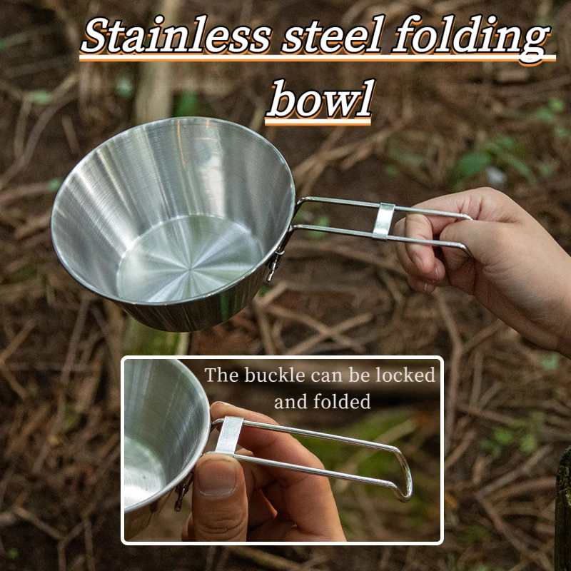 Camping Cooking Snow - Outdoor Stainless Steel Snow Bowl, Picnic