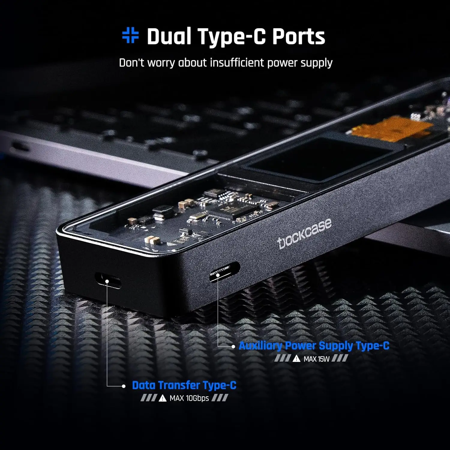 Explorer Edition M.2 Nvme Ssd Behuizing, Usb 3.2 Gen 2 Type-C (10 Gbps), Grootte 2230/2242/2260/2280, Ondersteuning M-Key B + M Sleutel Uasp