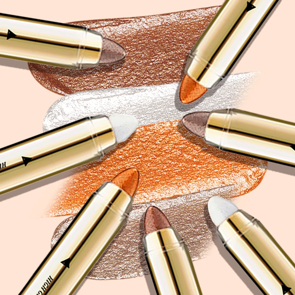 2 in 1 パールアイシャドウリップスティックペンシル 防水グリッターマットアイシャドウメイクアップ 高発色アイシャドウ（アイリッドアンダークリース用）