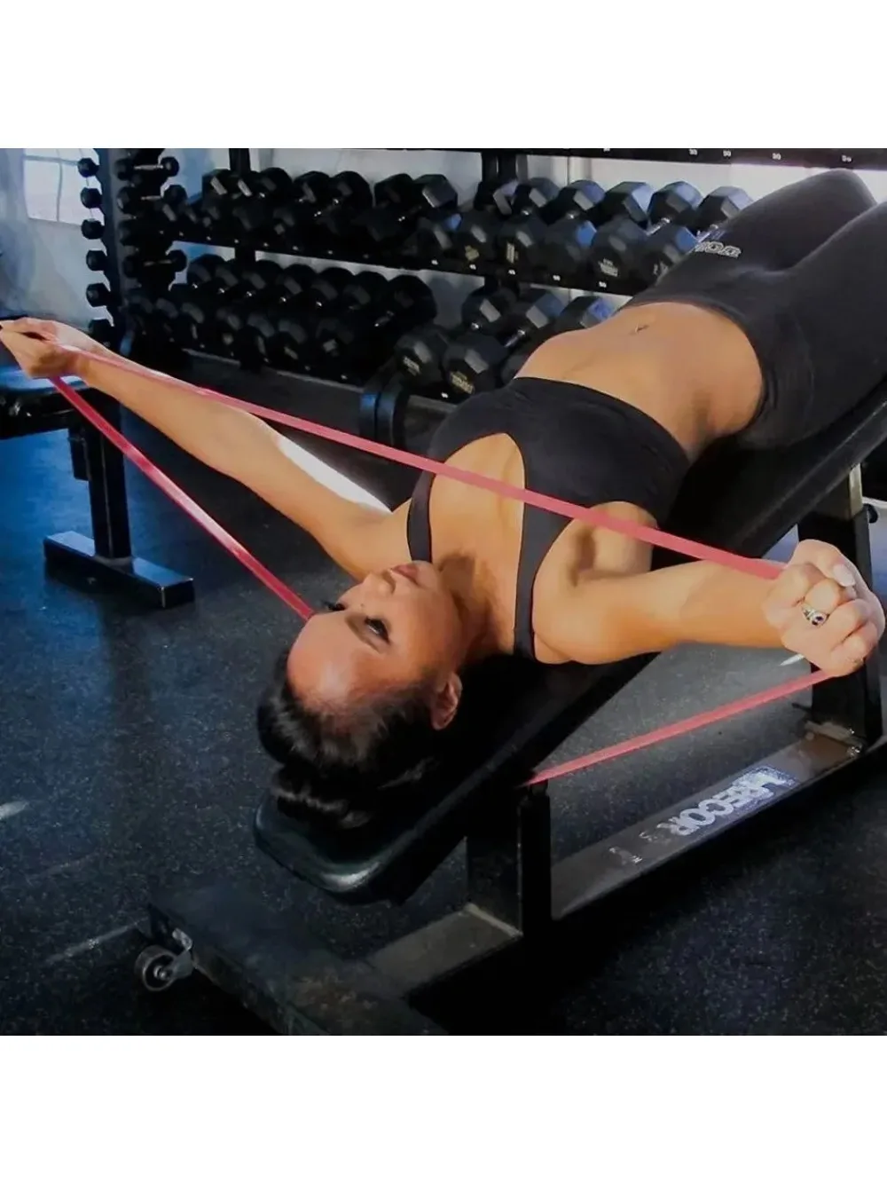 Wytrzymała taśma oporowa z lateksu, elastyczny pas do podciągania, wspomaganie treningu Pilates, ćwiczenia fitness w domu, modelowanie sylwetki, ćwiczenia na siłowni. — 2