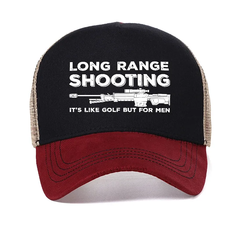 Long Ranges Shooting It's Like Golf Hat But for Men Hat Men Dad Hats Cool Summer Mesh breathable Trucker Hat