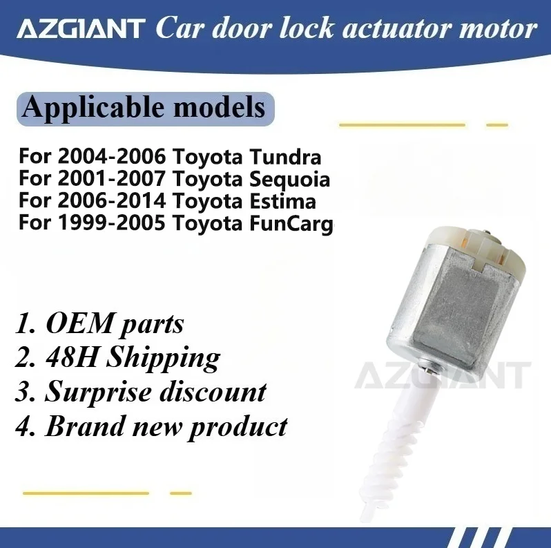 

AZGIANT FC-280SC-20150 VD304510 Car door lock actuator motor for Toyota Tundra/Sequoia/Estima/FunCargo Front Rear L/R Plastic