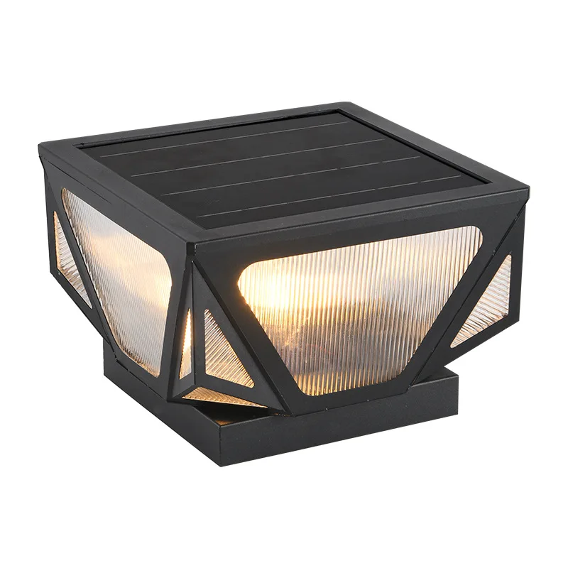 New solar stigma lamp, courtyard villa pillar lamp, outdoor waterproof door lamp, outdoor power connection wall lamp