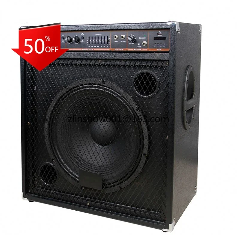 Professional 15 inch 250W acoustic bass guitar keyboard combo amplifier speaker for stage DJ