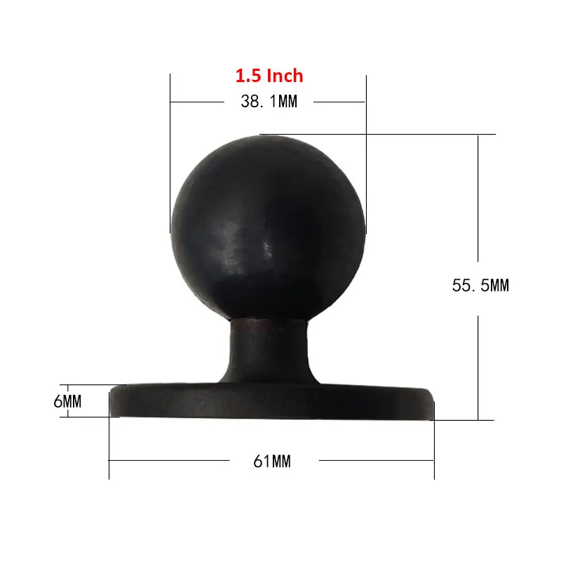 1.5 بوصة جولة الكرة جبل GPS الألومنيوم لوحة مستديرة حامل لوحي أمبير الكرة محول تركيب صالح ل Ram C حجم مزدوج المقبس الذراع