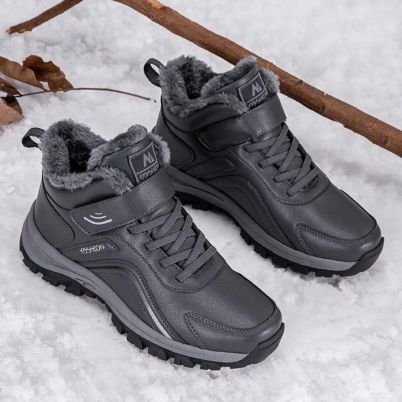 Designer Men Outside Cross-country Hunting Shoes Plus Plush Male Hiking Mountain Sneakers Keep Warm Hunter Forest Trekking Shoes