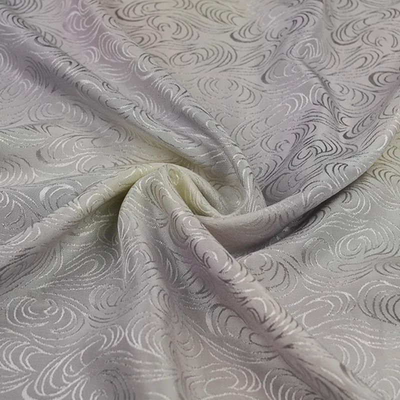 New Chinese-style Hanfu and cheongsam fabric with water ripple dyeing of pure silk