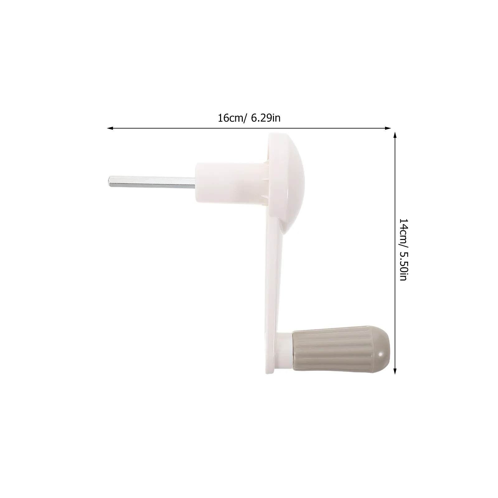 Plastic Metal Crank Handle 6x50mm Hex Shaft for Height Adjustable Desk Sit Stand Table Router Lift Workbench Industrial Hand