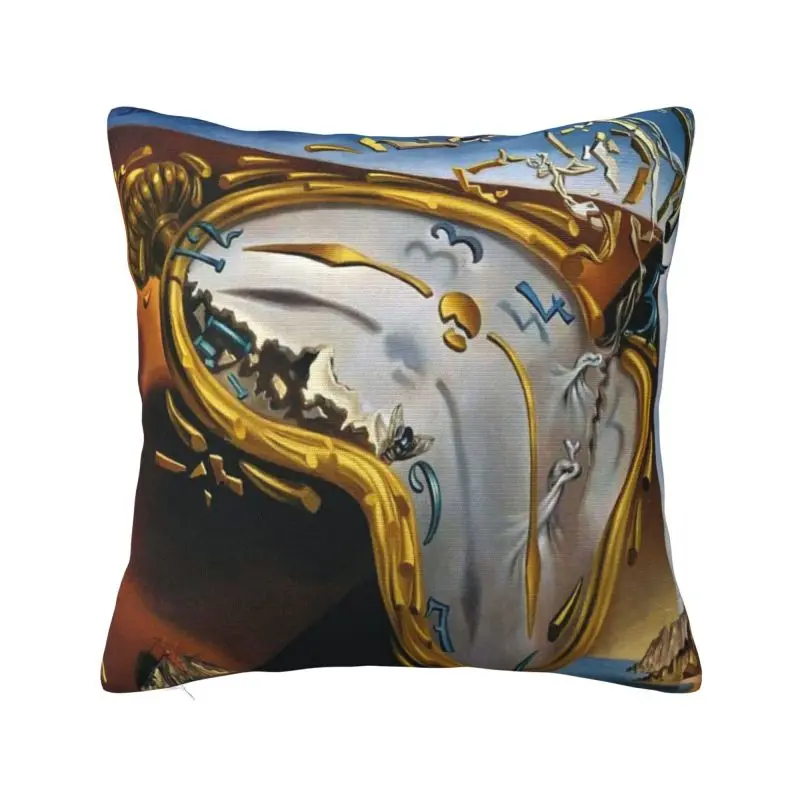 Custom Salvador Dali Painting Art Cushion Covers Melting Watch Velvet Nordic Pillows Home Decoration