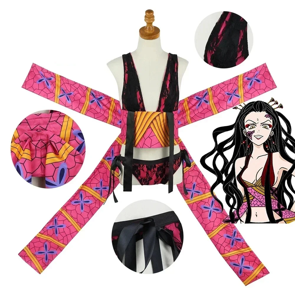 Disfraz de Cosplay de Daki, Traje de Anime de Daki, Peluca, Uniforme Sexy, Disfraces de Halloween y Carnaval para Mujer