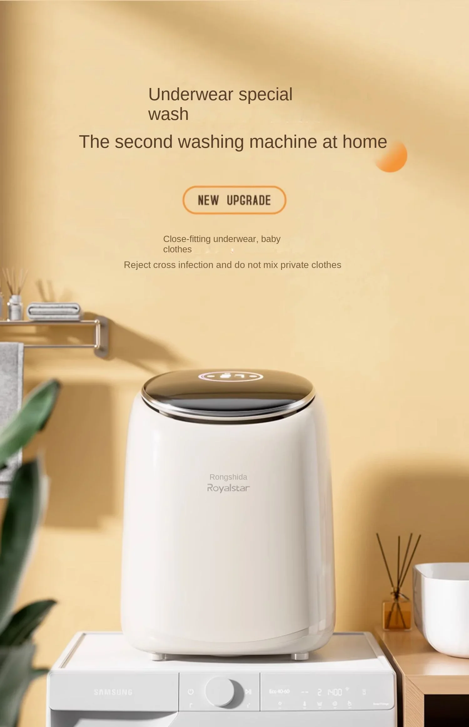 مجفف ملابس محمول مع كامل تلقائي ، غسالة ملابس داخلية صغيرة ، غسل وتجفيف بحجم صغير في واحد للجوارب ، 220 فولت