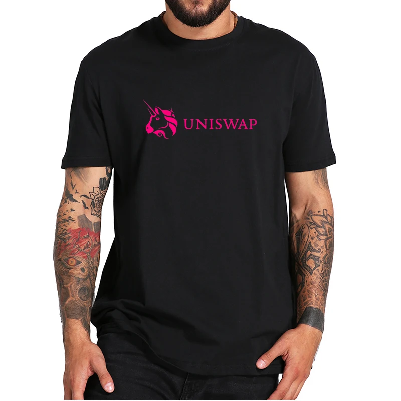 UNI Uniswap Cryptocurrency T-Shirt DeFi Crypto Blockchain Ethereum ETH Classic Tee Tops 100% Cotton EU Size CrewneckF