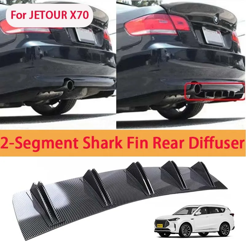 For JETOUR X70 Shark Fin Rear Diffuser Split Chassis Spoiler Auto Aerodynamic Parts Aerodynamic Modification