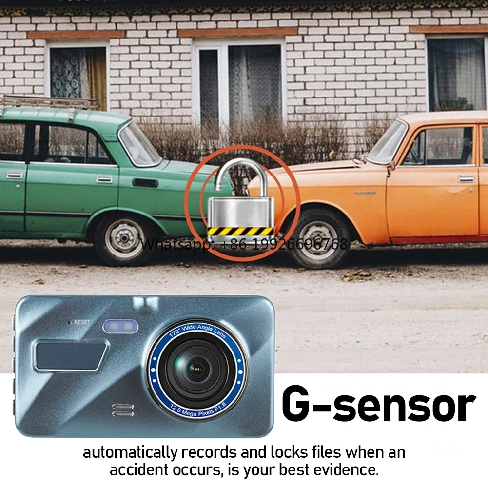

Mini 4 Inch Dual camer Dash Cam With 1080P HD Front and Rear View Night Vision for Complete Vehicle Recording factory