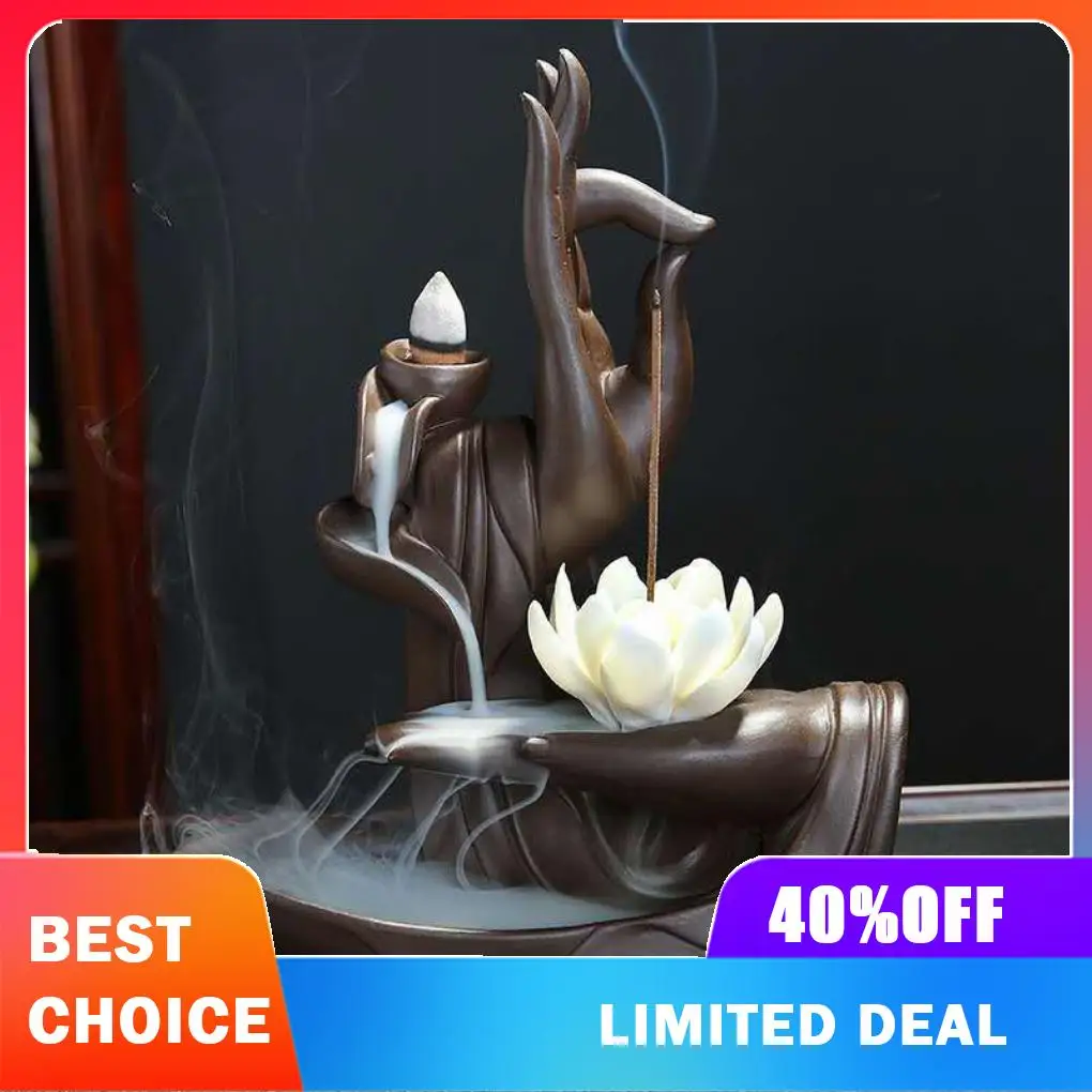 Incense Burner Waterfall Cone Incense Burner Unique Ceramic Holder Elevates Cozy Environment At Home But Also Reflects