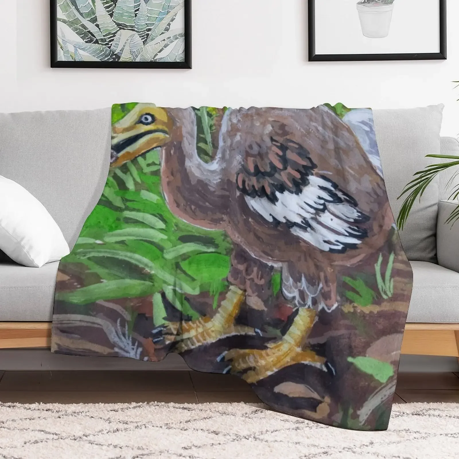 Dodo Gouache Painting Throw Blanket Soft Big Sleeping Bag Quilt anime Blankets