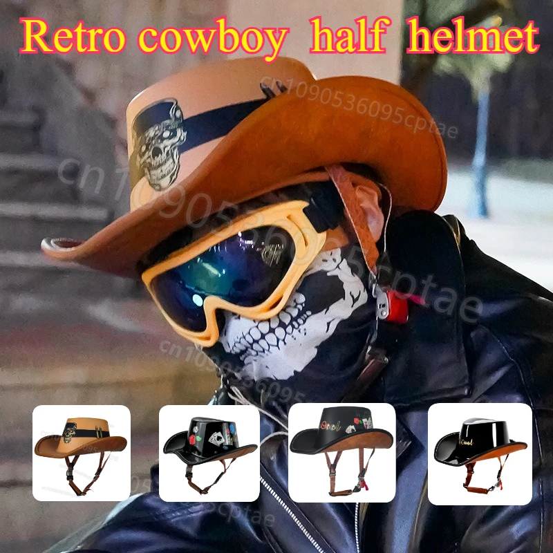 

Full Brim Cowboy Hard Hat with High-Quality Outdoor Fashion Protective Safety Helmet Sunshade Hard Cap helmet motorcycle