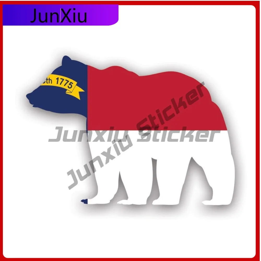 

North Carolina Bear Weather Resistant Fade Resistant Vintage For Bumper Helmet Motorcycle Self Adhesive Removable Decoration