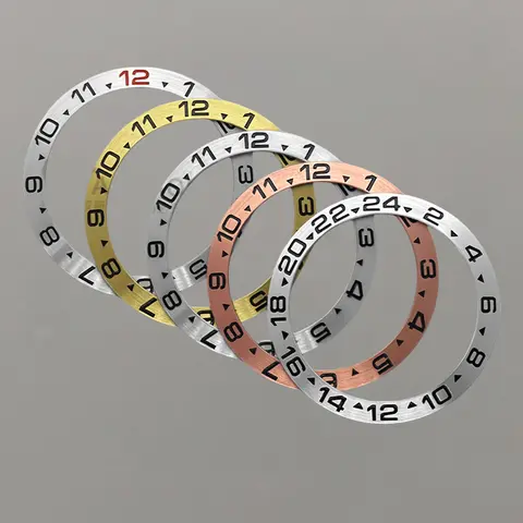 38mmx30.6 Curved Metal Bezel Insert Fits SKX007 SKX009 SRPD GMT SUB Watch Case NH35 NH36 Movement Men Watch Ring Parts