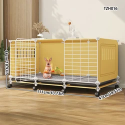 Extra-Large Double-Layer Indoor Rabbit Cage with Automatic Waste Cleaning, Suitable for Guinea Pigs, Two-Story Platform Villa