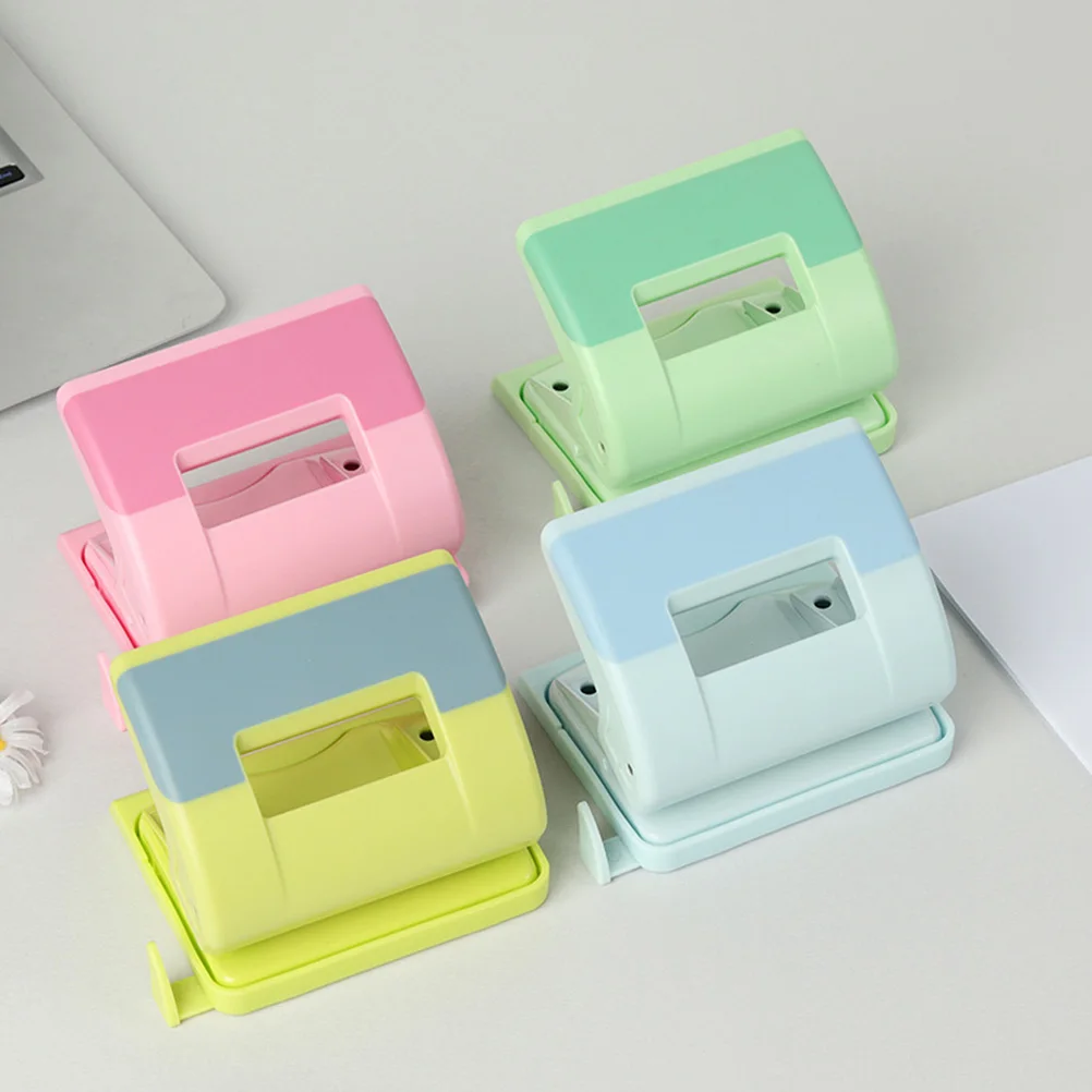 

1Pcs Hole Puncher Handheld Manual Loose-Leaf Punching Machine Durable Compact Puncher for Paper Card-Stock DIY Use
