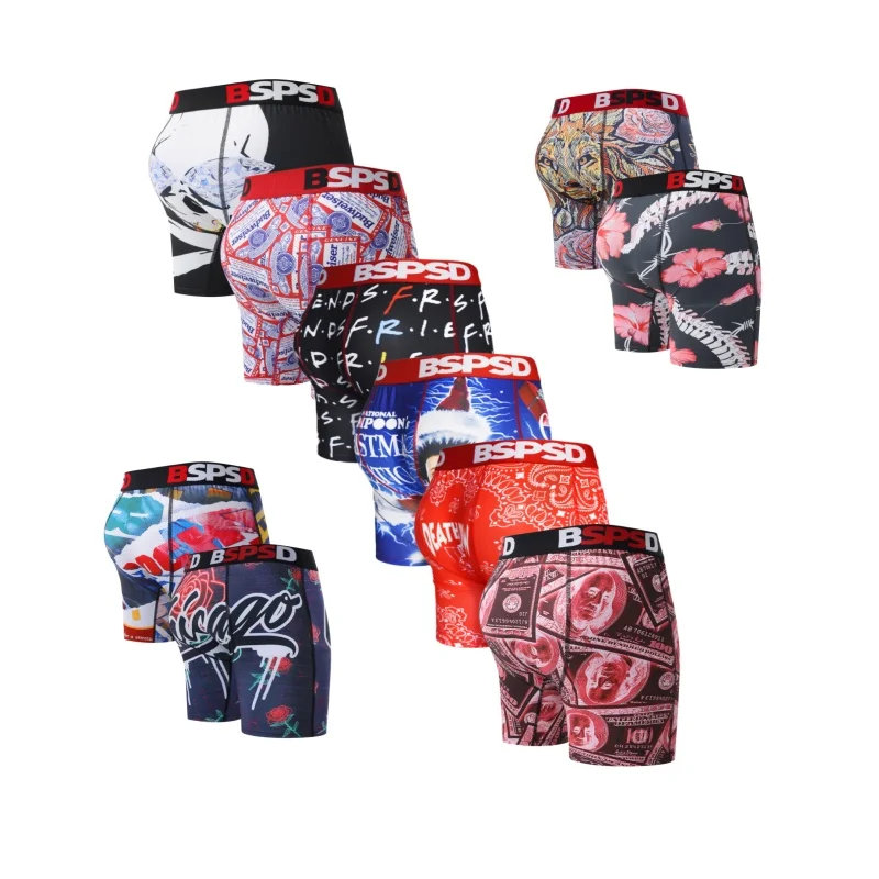 

Men Underwear Boxers Breathable Mens Print Shorts Boxershorts Trunks Plus Size S-XXL Man Swimming Underpants Mens Panties Boxers