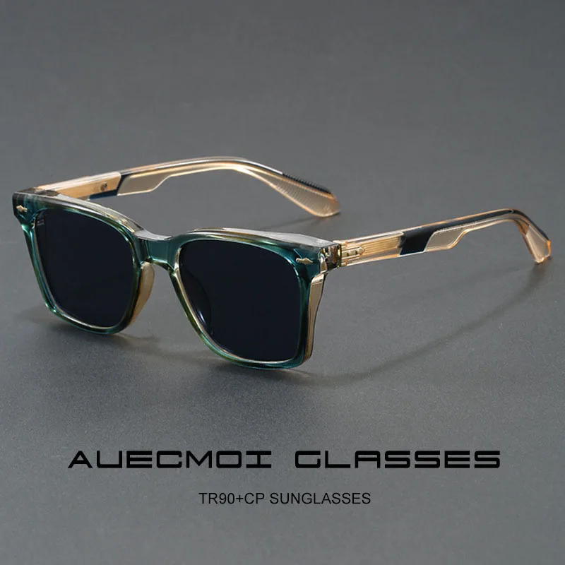 Gafas de sol cuadradas Punk con remaches degradados Vintage para mujer y hombre, gafas de sol populares para conducir al aire libre, sombra de diseñador de marca de lujo