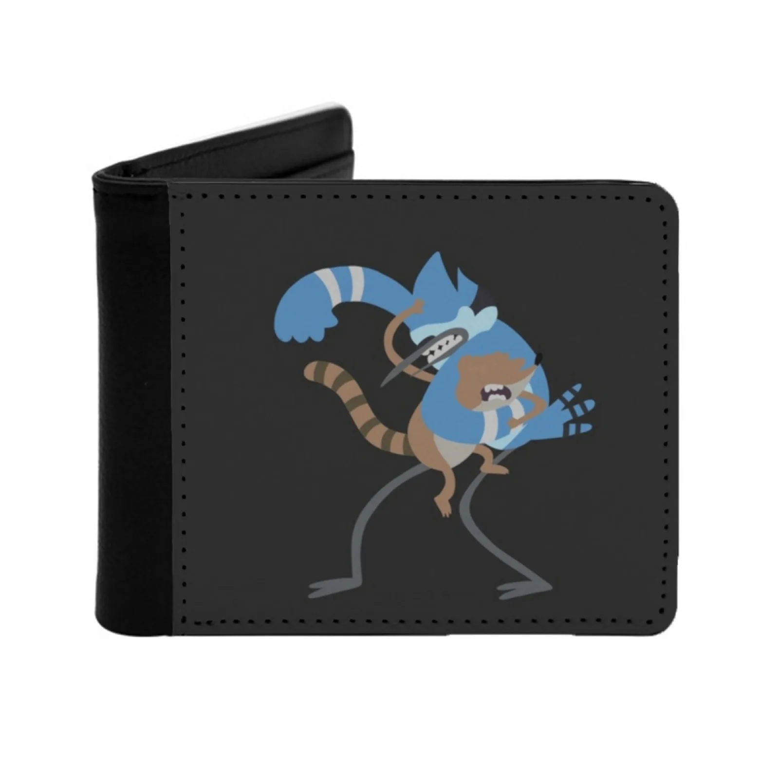 Minimal Men's Wallet Pu Leather Wallet Multifunction Credit Card Purse Mordecai Rigby Jg Qunitel Tv Show Childhood Cartoon