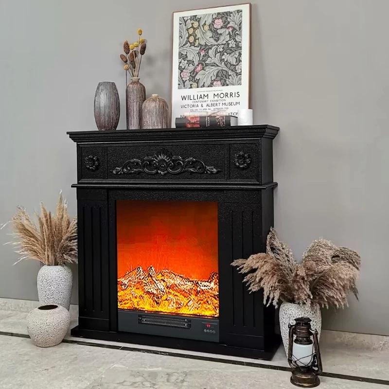French fireplace simulated fire decoration cabinet homestay electronic  heater  living room flame
