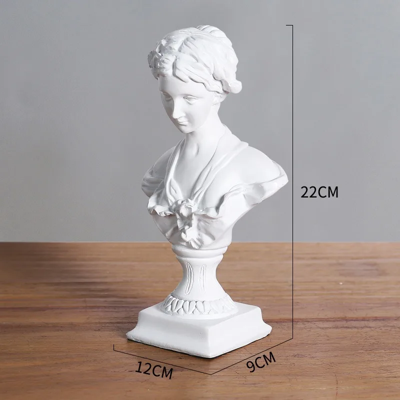 1pc Goddess Bust Statue Classical De Milo Tabletop Decor Gift Greek Roman Mythology Art Replica Resin Venus Sculpture HomeOffice