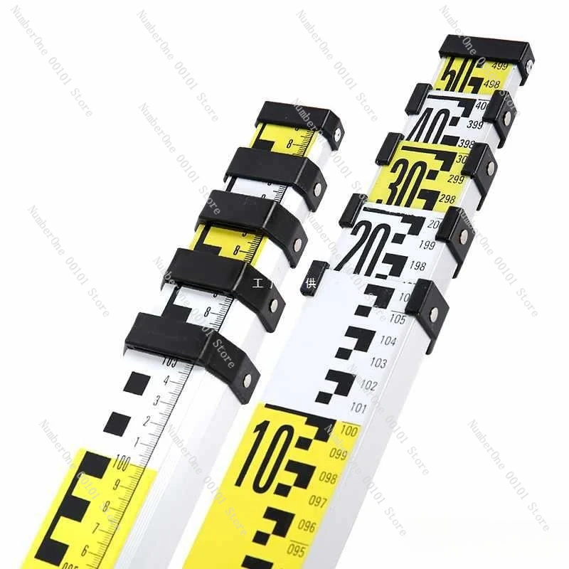 Aluminum Alloy Telescopic Tower Ruler 5 Level 3m 5m 7m for Surveying Construction Measuring Tool