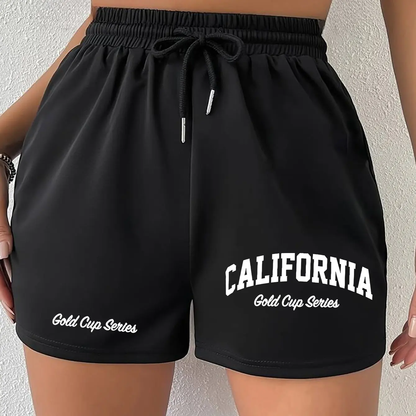 

Ladies' Casual Sports Retro Niche Design Shorts, Summer Casual Versatile American Trend Outerwear Pants, Summer Beach Pants
