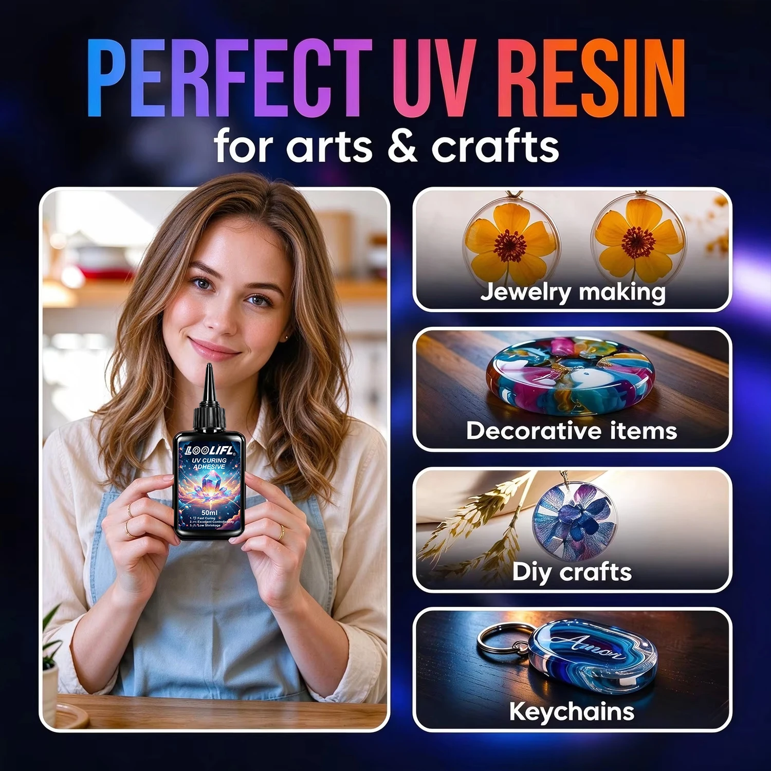 New UV Resin Kit For DIY Craft - Liquid Uv Glue Kit ulasan dan harga