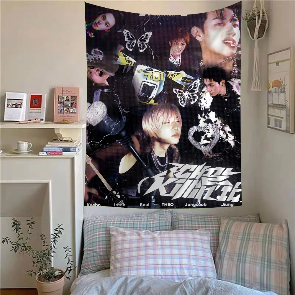 Custom P-P1HarmonyS KPOP Printed Large Wall Tapestry Hanging Tarot Hippie Wall Rugs Dorm Home Decor