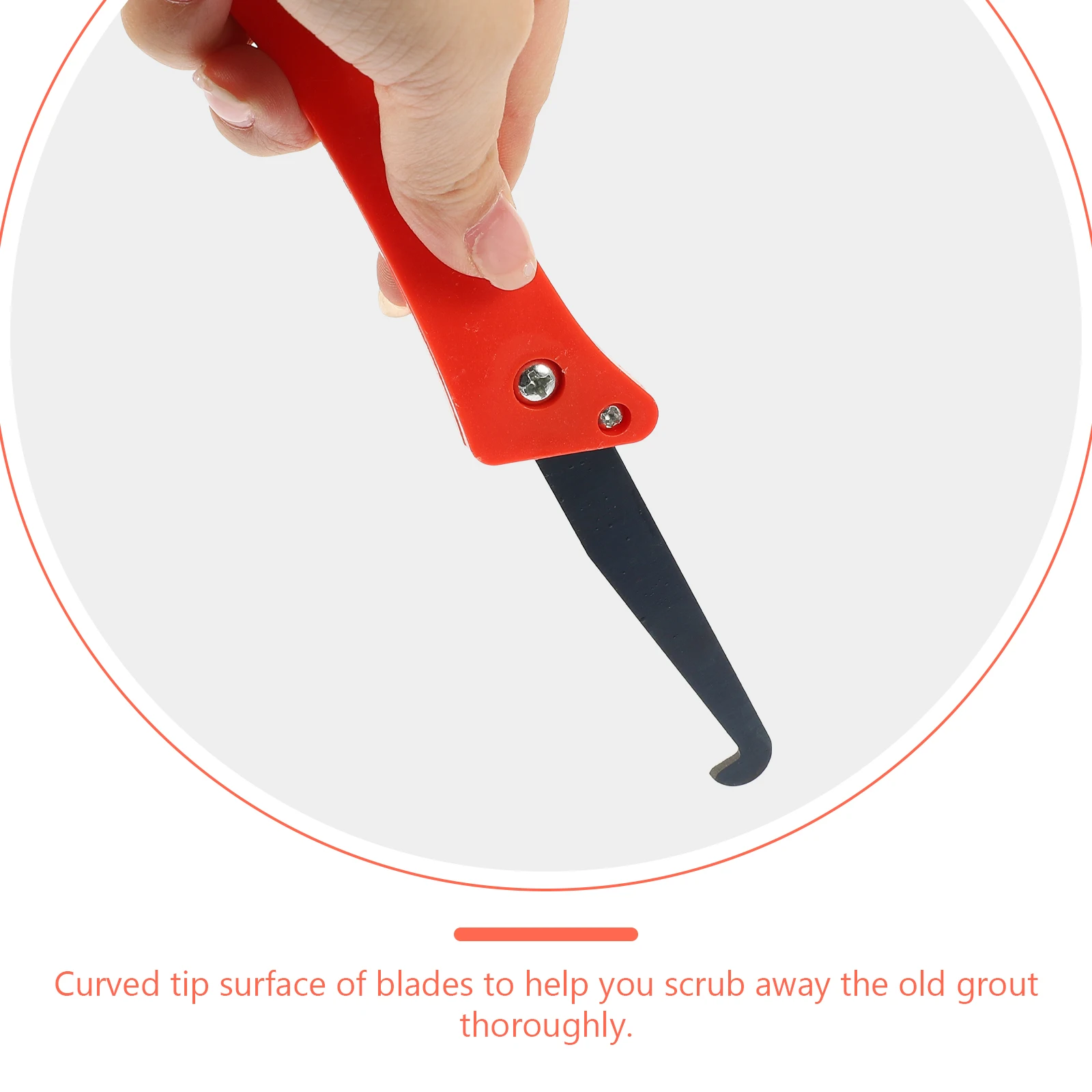

6pcs Grout Remover Tool Orange Chrome Vanadium Steel Durable Tile Floor Gap Cleaner Wall Brick Seam Caulk Finishing Tool