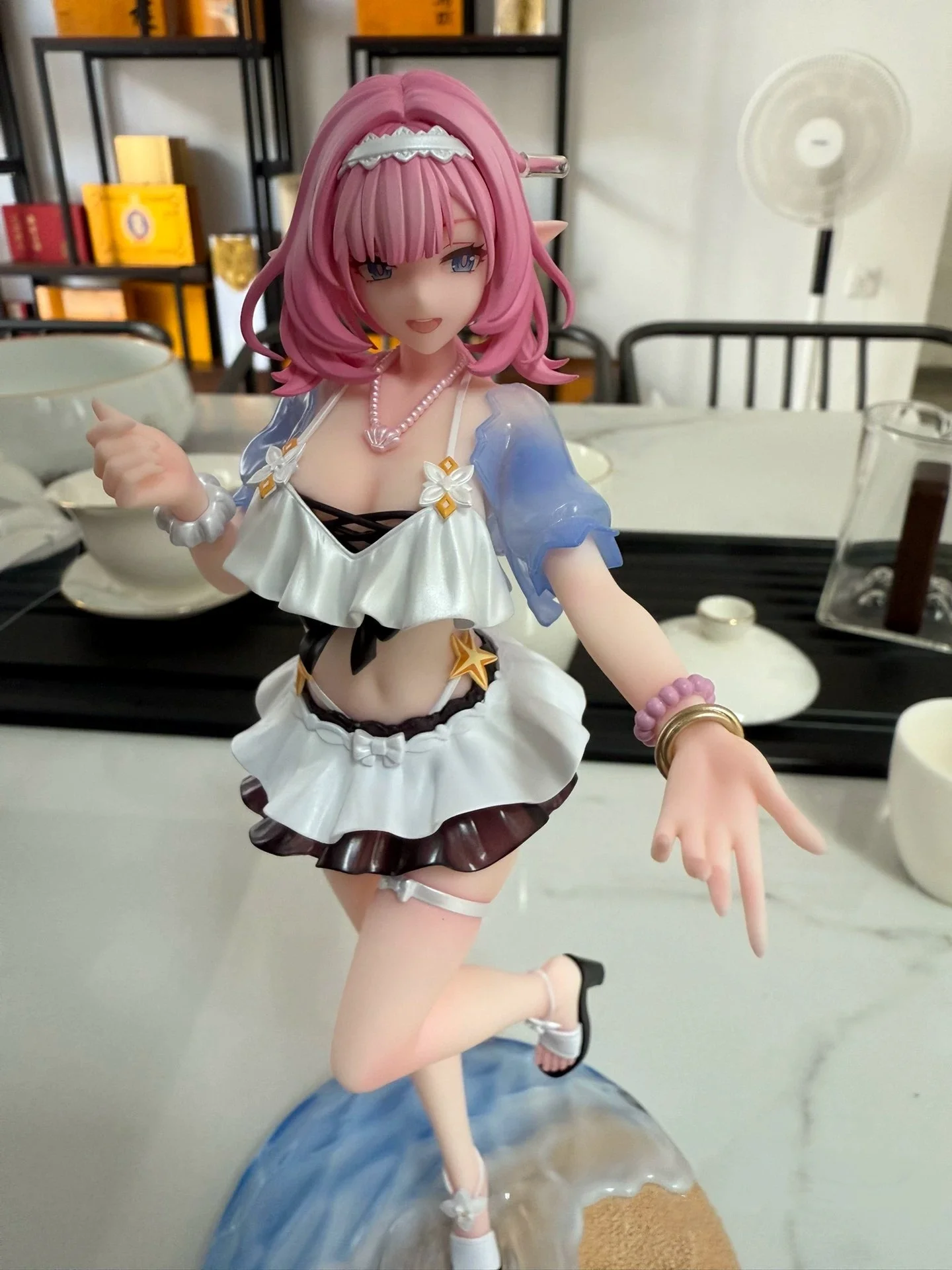 

22cm Anime Honkai Impact 3 Elysia Action Figure 1/8 Scale Summer Rhapsody Game Ornament Cute PVC Collectible Model Doll Gift Toy