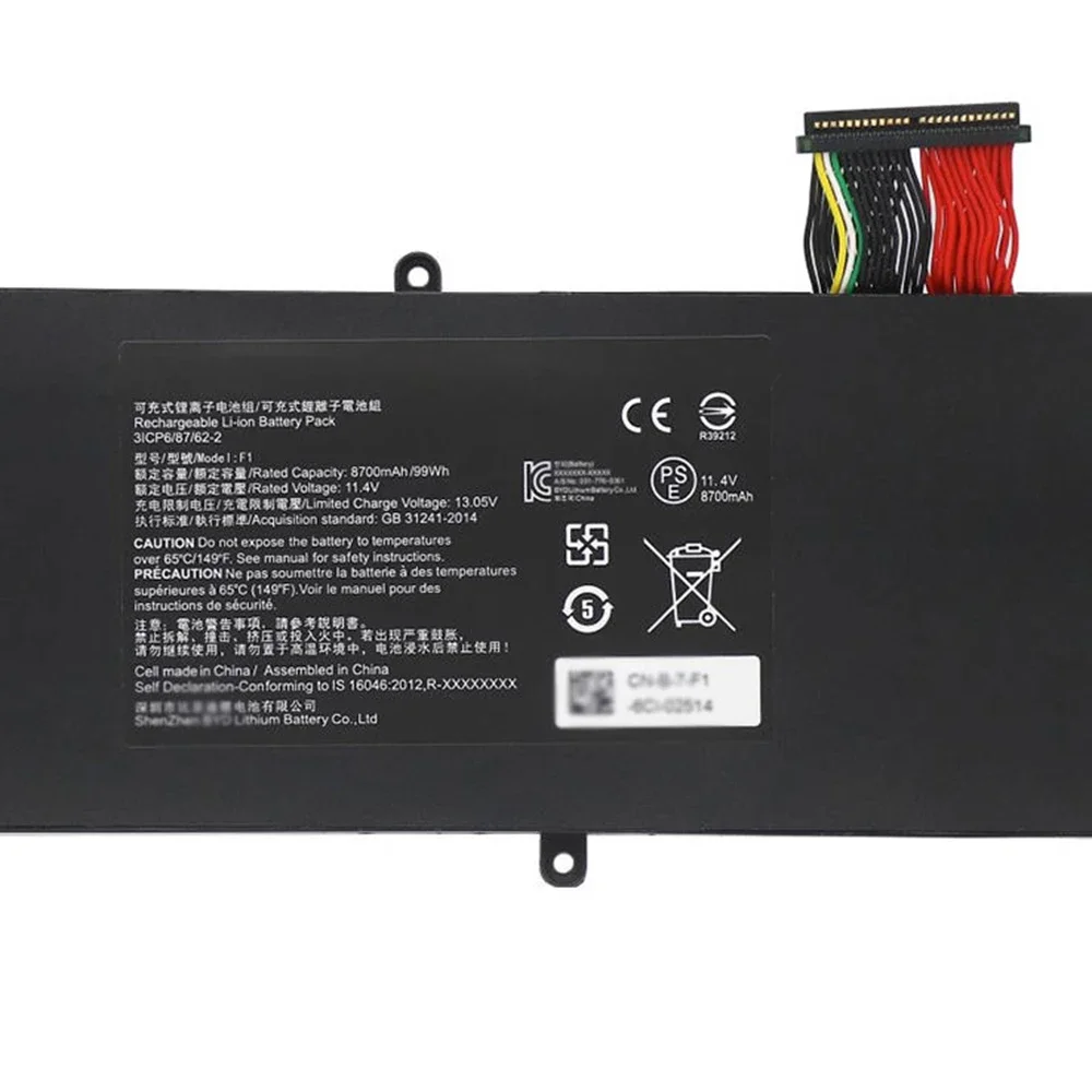 New Genuine Original RZ09-0166 11.4V 99Wh Laptop Battery for Razer Blade F1 Pro 17.3