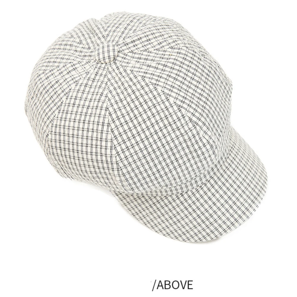 HT5091 Baskenmützen für Herren und Damen 2026 Neue Karierte Baskenmütze Vintage Künstler Maler Achteckige Mütze Herren Damen Frühling Sommer Baskenmützen – Detail 9