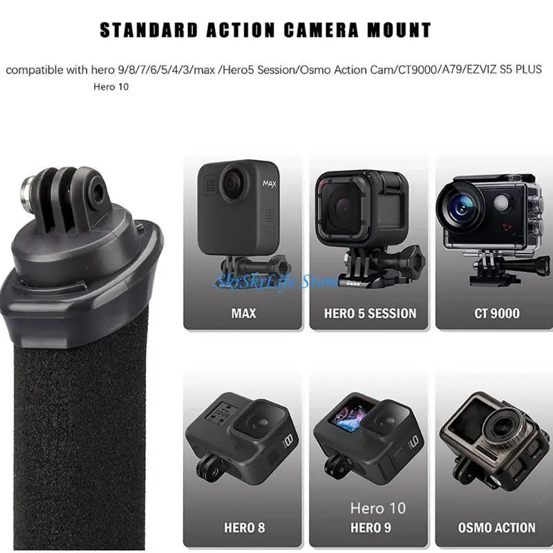 

E65E For 9 10 Action Camera Sponge Buoyancy Bar Anti Slip Floating Hand Grip