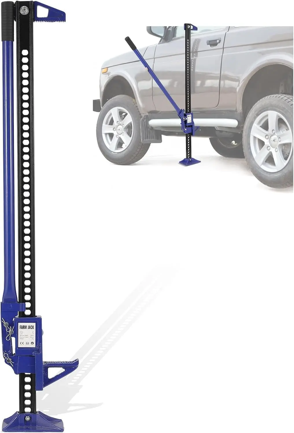 

Floor Jacks，High Lift Jack, 48" Heavy-Duty 6000 Lbs Capacity Ratcheting Off-Road Jack for Tractor, Truck, SUV, ATV, Bumper Lift,
