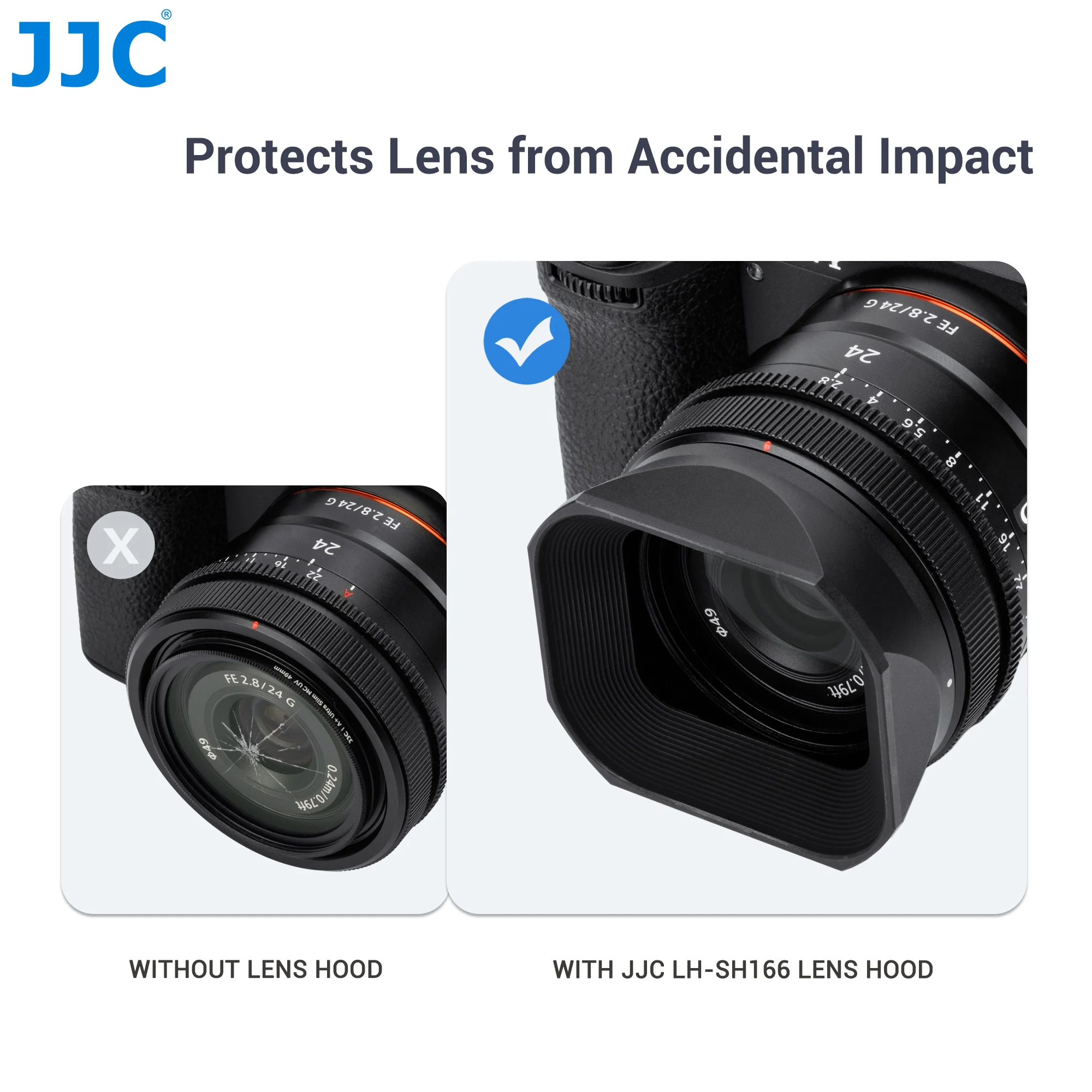 JJC Lens Hood For Sony FE 24mm f/2.8 G Lens(SEL24F28G)/ FE 40mm f/2.5 G Lens(SEL40F25G) /FE 50mm f/2.5 G Lens(SEL50F25G) Lens