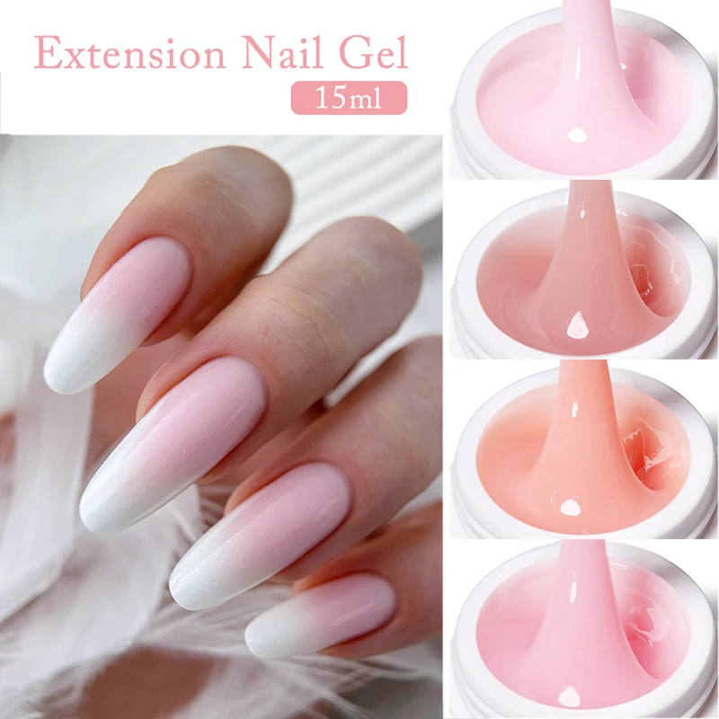 UR SUGAR 15ml Clear Nude White Non Stick Extension Nail Gel Polish Hard UV Construct Nail Art Building Gel Acrylic Varnish