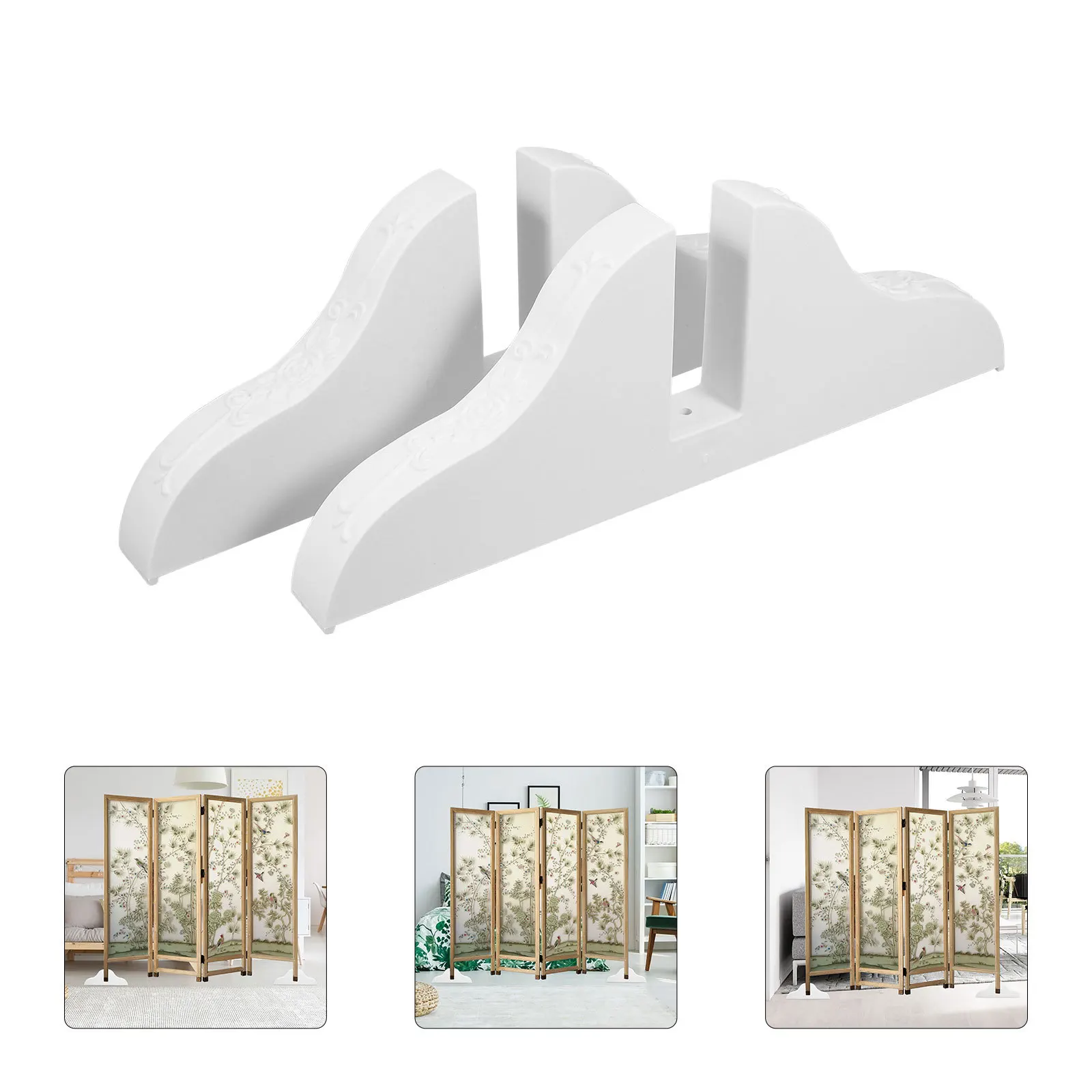 

2Pcs Room Divider Stand Feet Folding Screen Support Base Stable Holder for Privacy Panels Partition Home Office Hotel