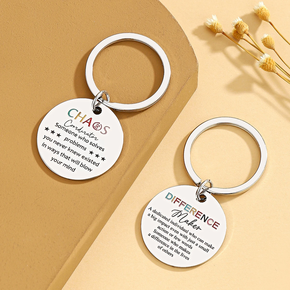 Thank You Gifts Difference Maker Chaos Coordinator Gifts Keychain Birthday Gift For Teacher Boss Lady Coworkers Keychain ﻿