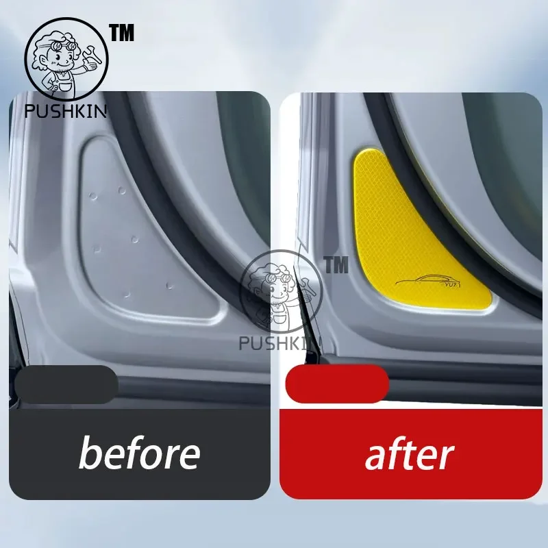 LIEI For Xiaomi YU7 2025 car interior parts Anti rear collision warning sticker for front bumper of door accessories