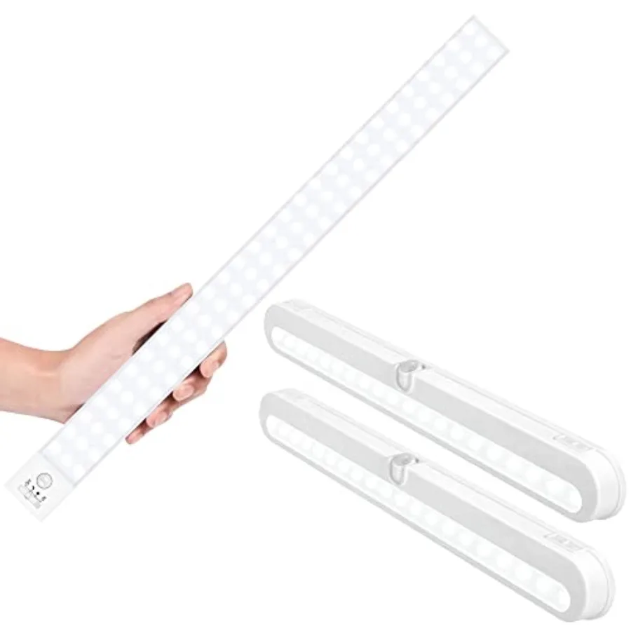 

1 Pack T84 80 LED Closet Light + 2 Pack T01L LED Closet Light Super Bright 20 LED Under Cabinet Lighting Battery Powered/DC Inp