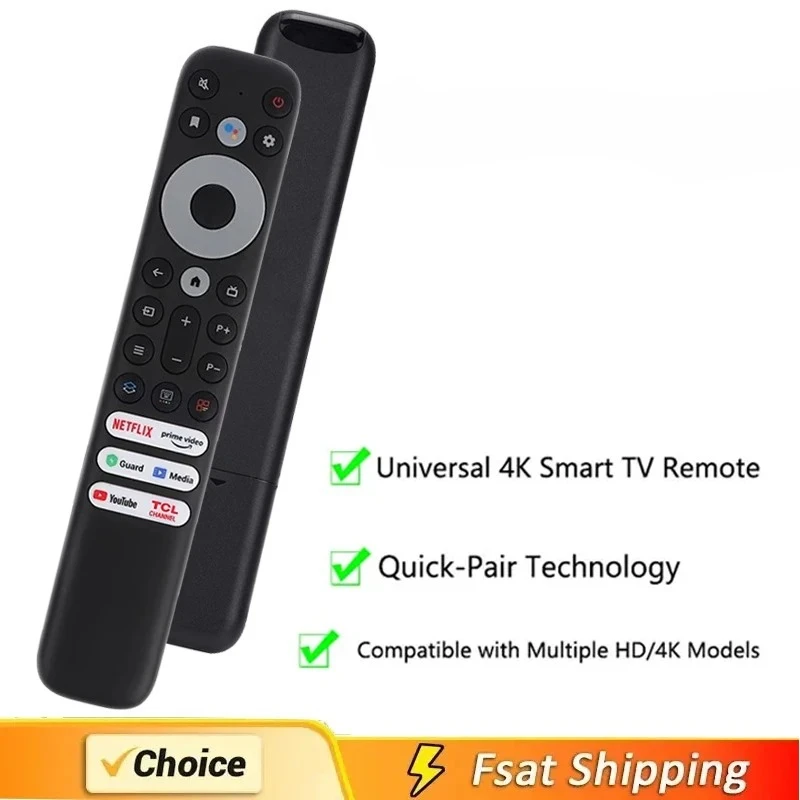 1pc Suitable For TCL Smart TV Remote Control RC902V FMR4 RC902V Universal Smart TV Infrared No Voice Version Replacement