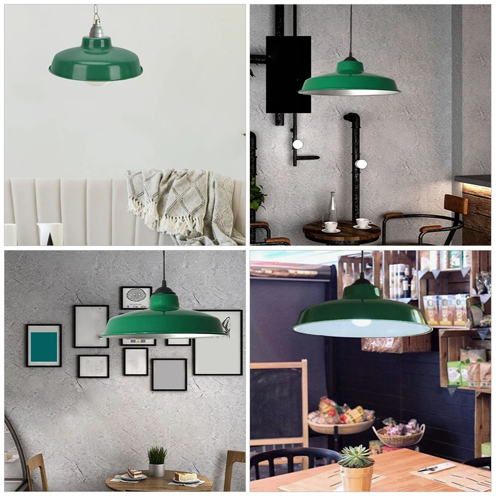 

2pcs Vintage Enamel Enamel Lamp Cover Protective Light Cover Small Lamp Shade for Outdoor Industrial Waterproof