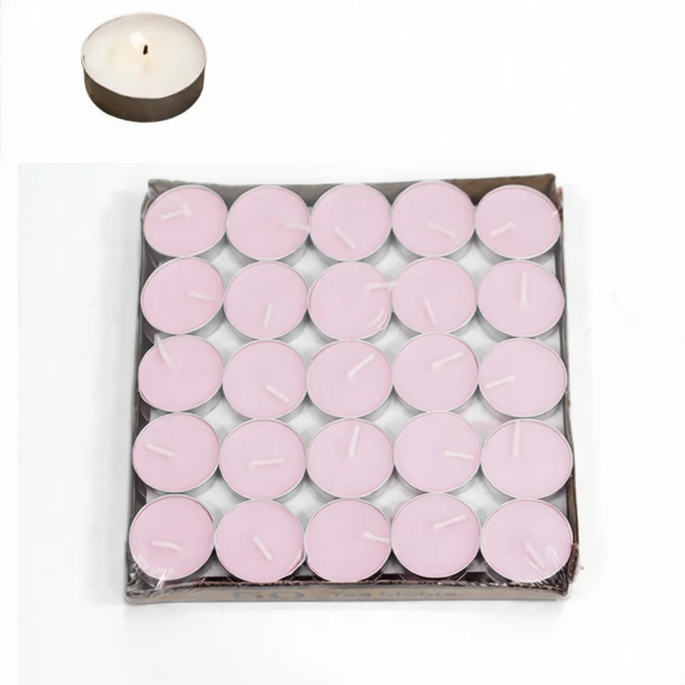 Decorative Heart Shape Tea Candles Set Smokeless Wax For Romantic Atmosphere Valentine Day Wedding Dinner Restaurant Catering
